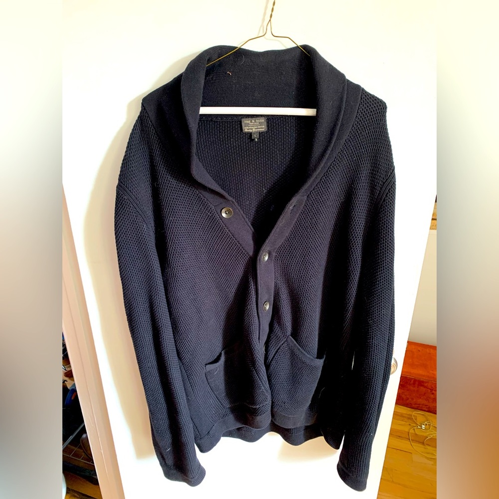 Rag and Bone Black Cardigan Large